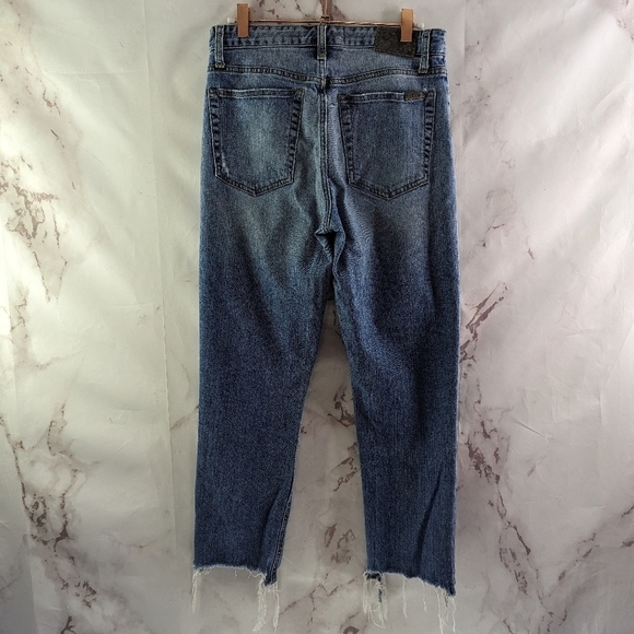 Joes Jean Women 27 Exposed Button Fly High Rise Straight Crop Debbie Denim - Picture 6 of 14